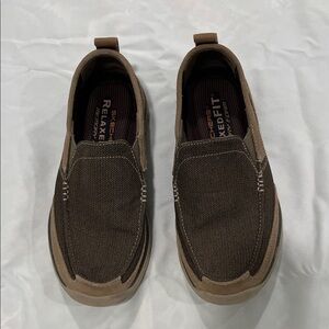 Skechers Men's Tan and Brown Relaxed Fit Loafers